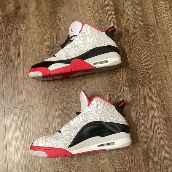 Size 12 Dub zero Jordan brand black red and white. They are in EUC - Picture 2 of 5